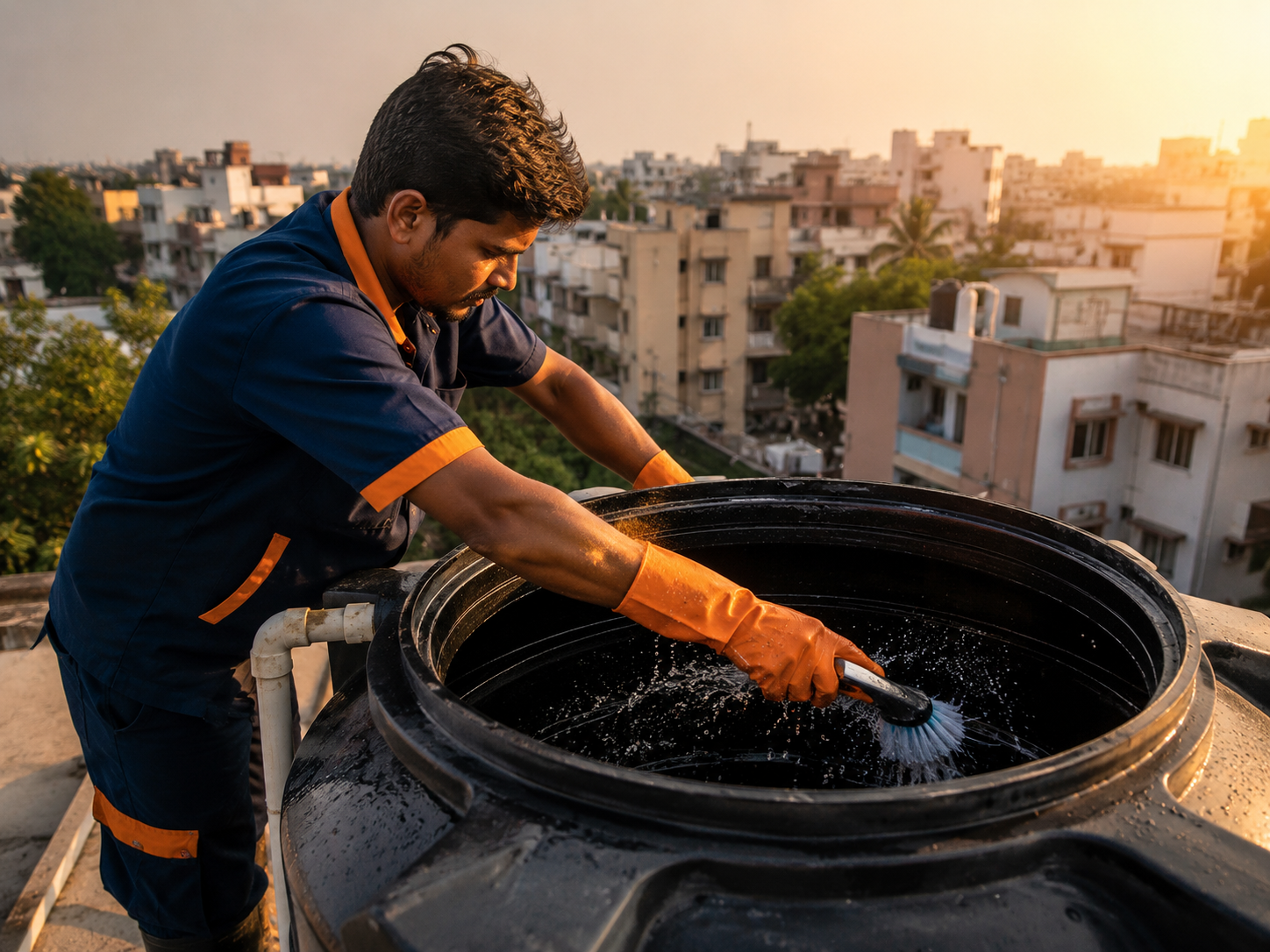 Water tank Cleaning